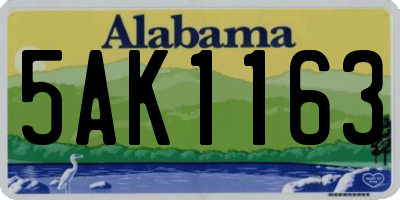 AL license plate 5AK1163