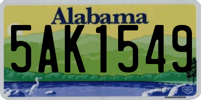 AL license plate 5AK1549