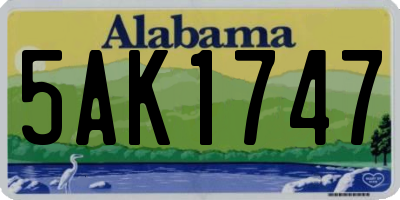 AL license plate 5AK1747