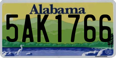 AL license plate 5AK1766