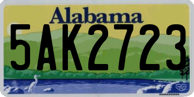 AL license plate 5AK2723