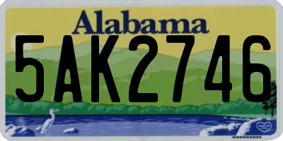 AL license plate 5AK2746
