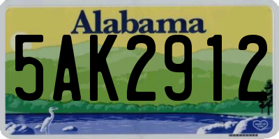 AL license plate 5AK2912