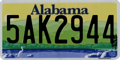 AL license plate 5AK2944