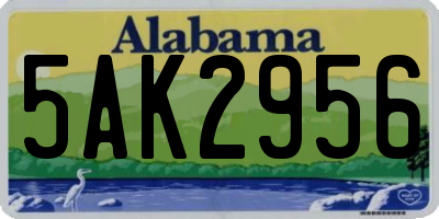 AL license plate 5AK2956