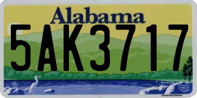 AL license plate 5AK3717