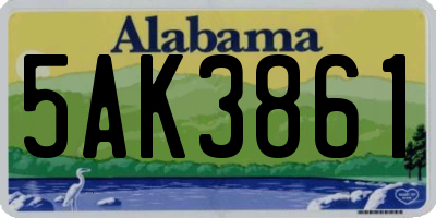 AL license plate 5AK3861