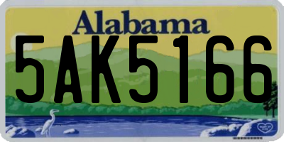 AL license plate 5AK5166