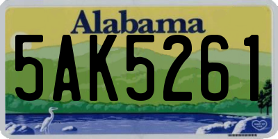 AL license plate 5AK5261
