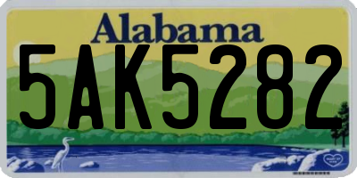 AL license plate 5AK5282