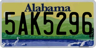 AL license plate 5AK5296