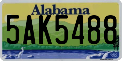 AL license plate 5AK5488