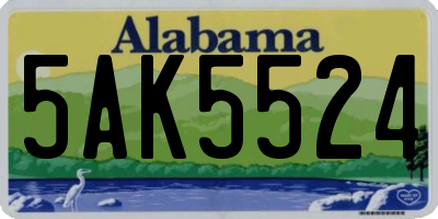 AL license plate 5AK5524