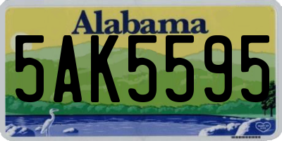 AL license plate 5AK5595