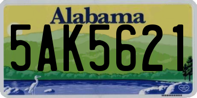 AL license plate 5AK5621