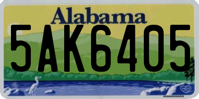 AL license plate 5AK6405