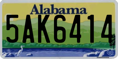 AL license plate 5AK6414