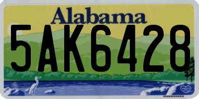 AL license plate 5AK6428