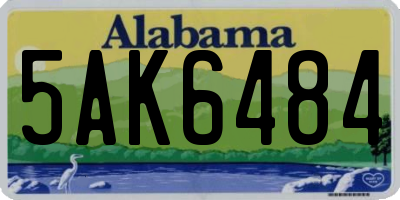 AL license plate 5AK6484