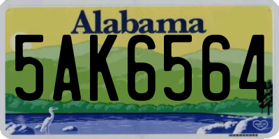 AL license plate 5AK6564