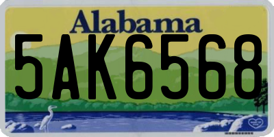 AL license plate 5AK6568