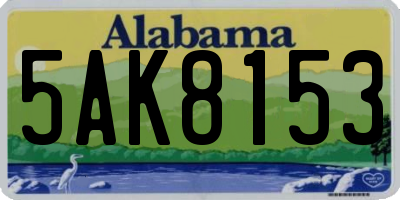 AL license plate 5AK8153