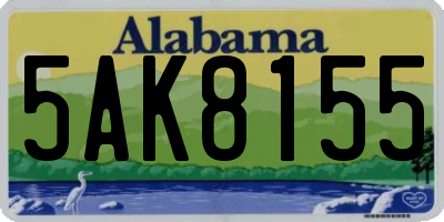 AL license plate 5AK8155