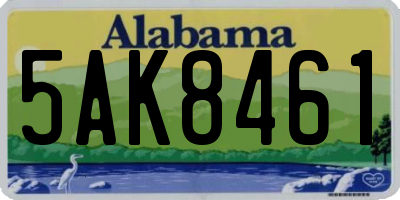 AL license plate 5AK8461