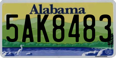 AL license plate 5AK8483