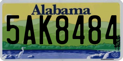 AL license plate 5AK8484