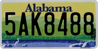 AL license plate 5AK8488