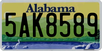 AL license plate 5AK8589