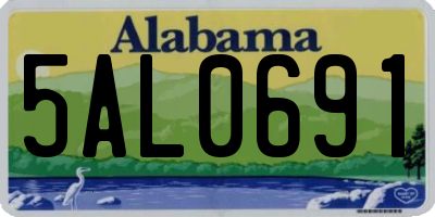 AL license plate 5AL0691
