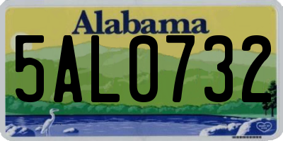 AL license plate 5AL0732