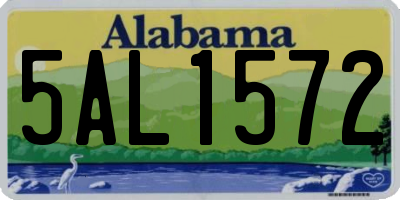 AL license plate 5AL1572
