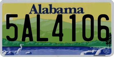 AL license plate 5AL4106