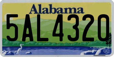 AL license plate 5AL4320
