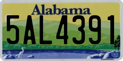 AL license plate 5AL4391