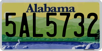 AL license plate 5AL5732