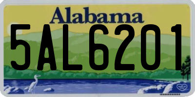 AL license plate 5AL6201