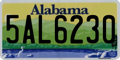 AL license plate 5AL6230