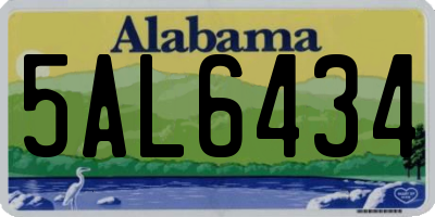 AL license plate 5AL6434