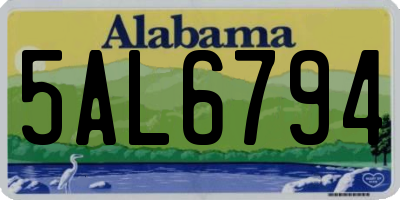 AL license plate 5AL6794