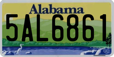 AL license plate 5AL6861