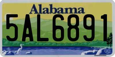 AL license plate 5AL6891