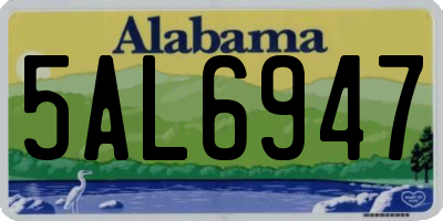 AL license plate 5AL6947