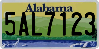 AL license plate 5AL7123