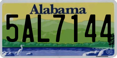 AL license plate 5AL7144