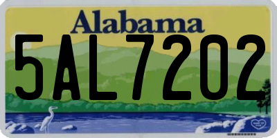 AL license plate 5AL7202