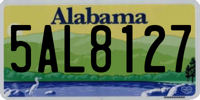 AL license plate 5AL8127